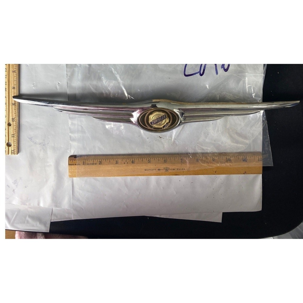 Chrysler Winged Emblem Rear Trunk‎ Lid Chrome Badge OEM